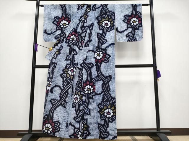 平和屋着物 上 夏物 浴衣 有松鳴海絞り 枝花文 綿 s 5