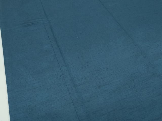 平和屋着物□極上 男性 紬 アンサンブル キングサイズ 色無地 鉄御納戸