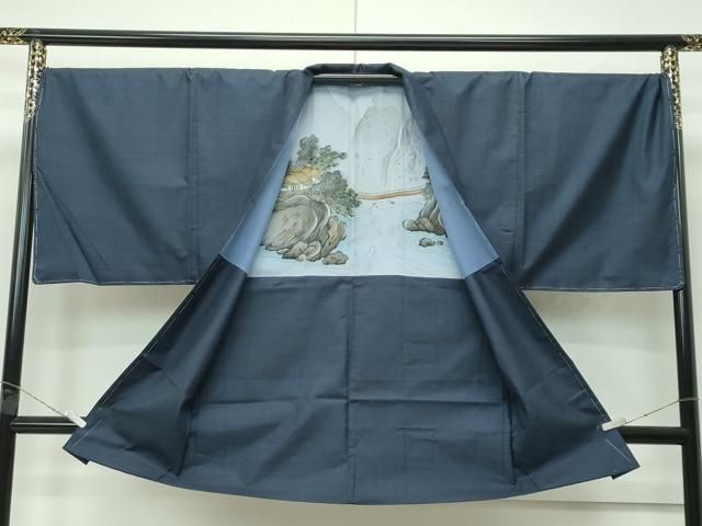 平和屋着物□極上 男性 本場大島紬 アンサンブル キングサイズ 100亀甲