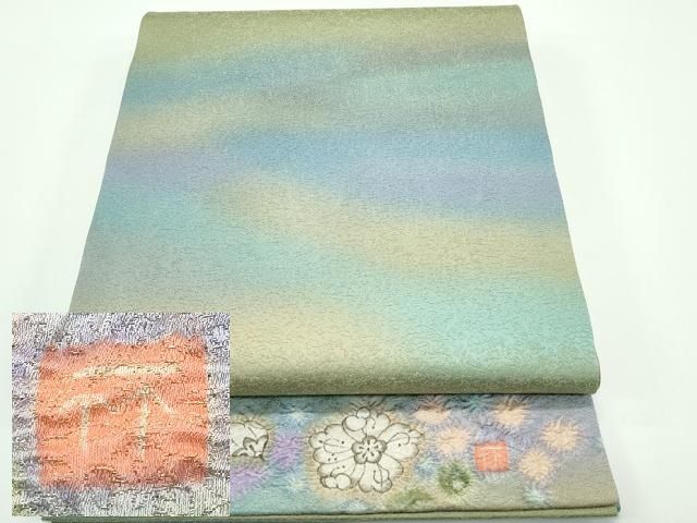 平和屋着物 最 久保田一竹 幻の辻が花 太鼓柄袋帯 絞り 金通し地 s 5