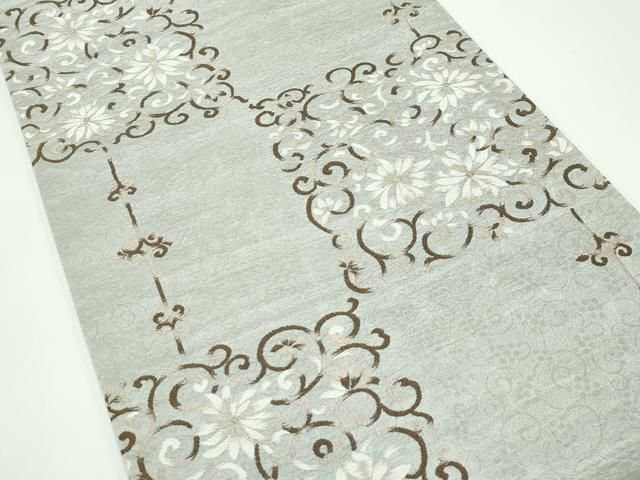 平和屋着物 上 六通柄袋帯 唐織 市松花唐草文 s 5