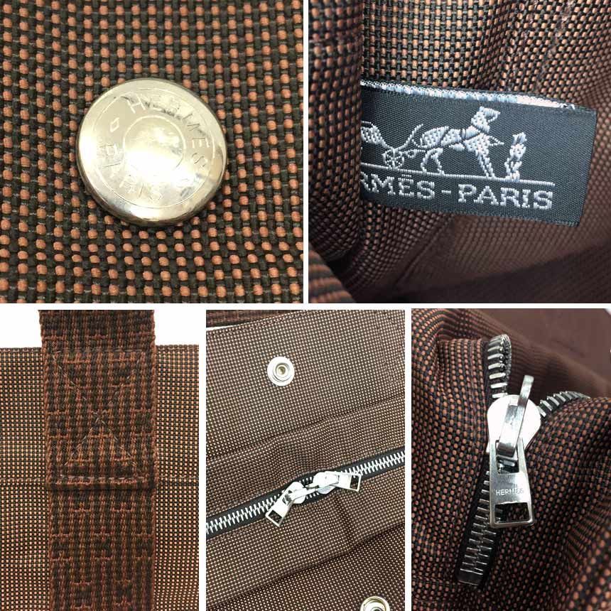 HERMES エルメス エールライン トートバッグMM ナイロンキャンバス 