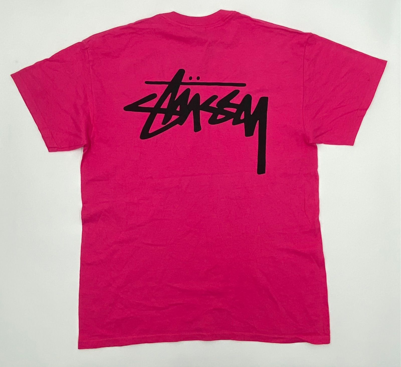 OLD STUSSY 90s 白タグ USA製 L ピンク ロゴ Tシャツ オールド