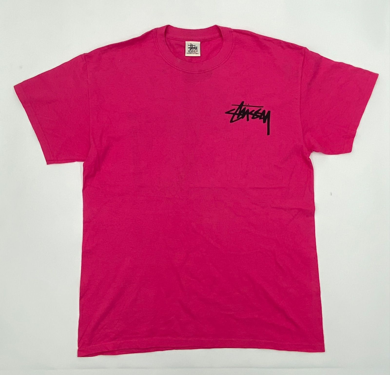 OLD STUSSY 90s 白タグ USA製 L ピンク ロゴ Tシャツ オールド