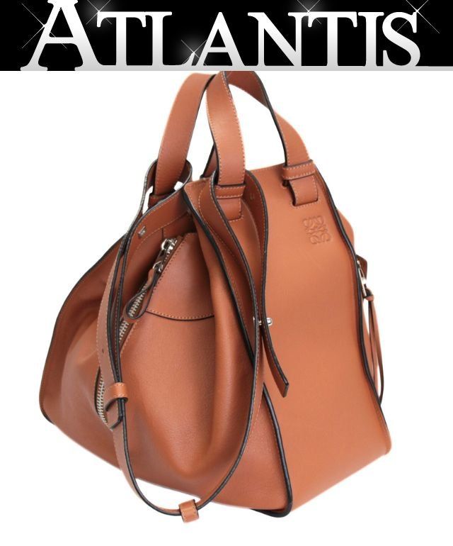 ロエベ LOEWE ハンモック ミディアム 2WAYバッグ レザー ブラウン 72212