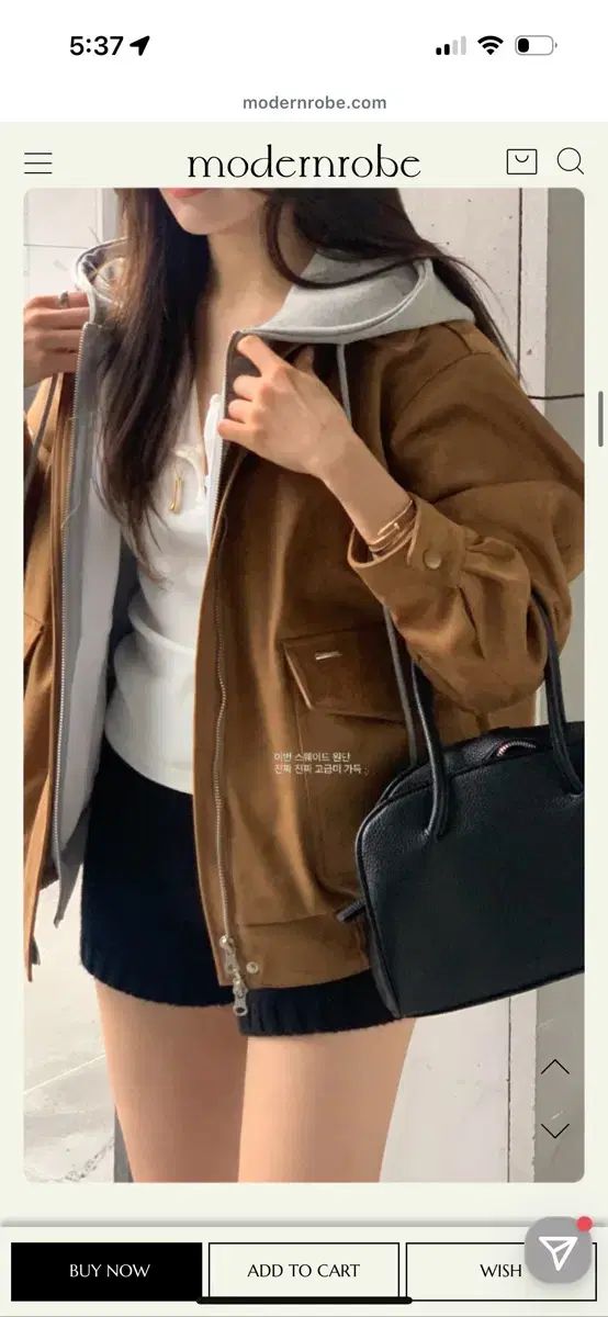 パウンド ブルゾン ジャケット スウェード キャメル