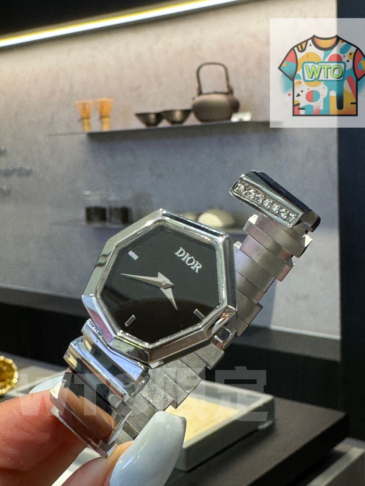 今日 Dior ディオール GEM フルスチール ウォッチ WTO輸入2