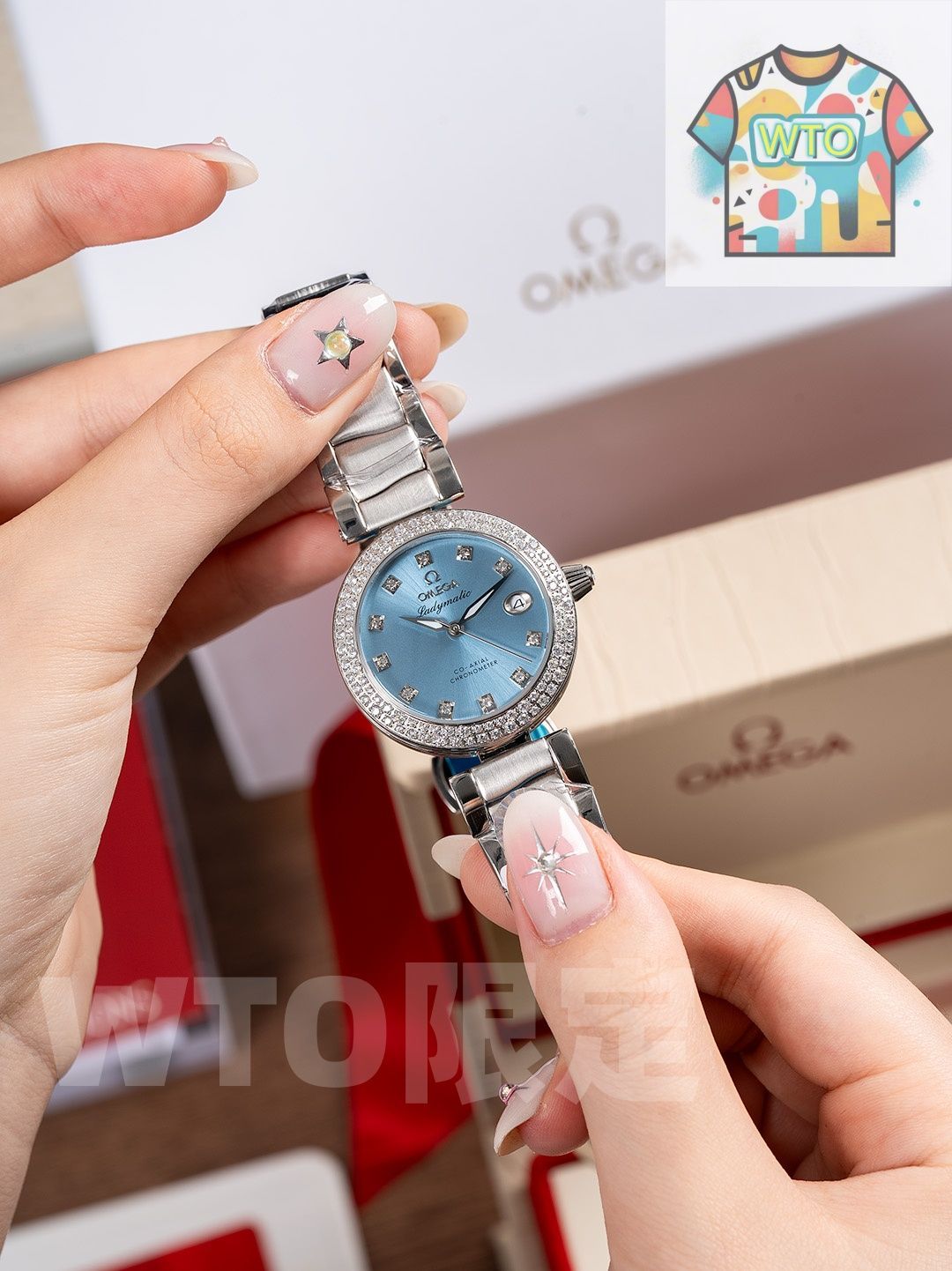 今日 Omega オメガ Ladymatic マカロン ウォッチ