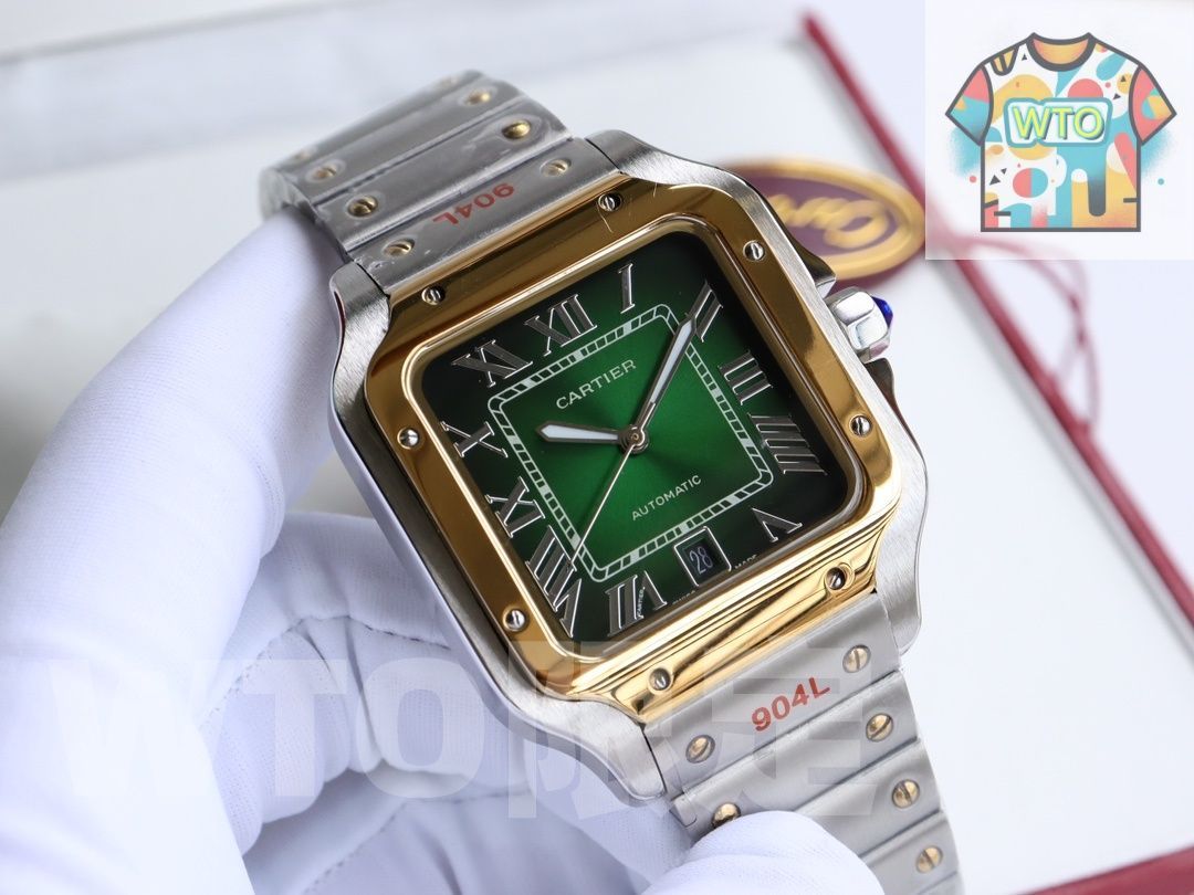 今日 Cartier カルティエ サントスシリーズ 全自動機械ムーブメント搭載 WTO輸2入