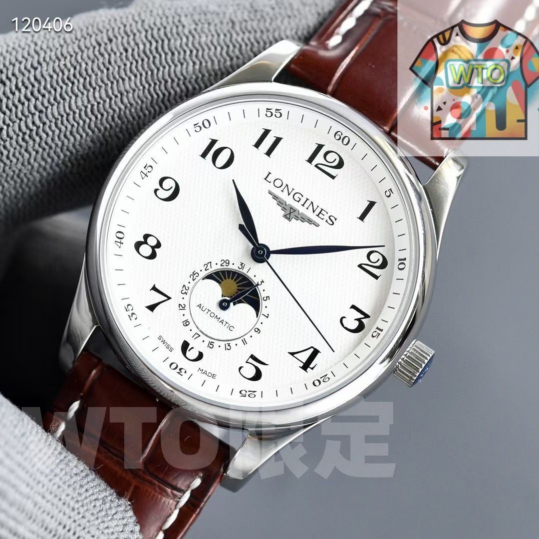 今日 Longines ロンジン 名匠シリーズ 月相機能を備える WTO輸2入