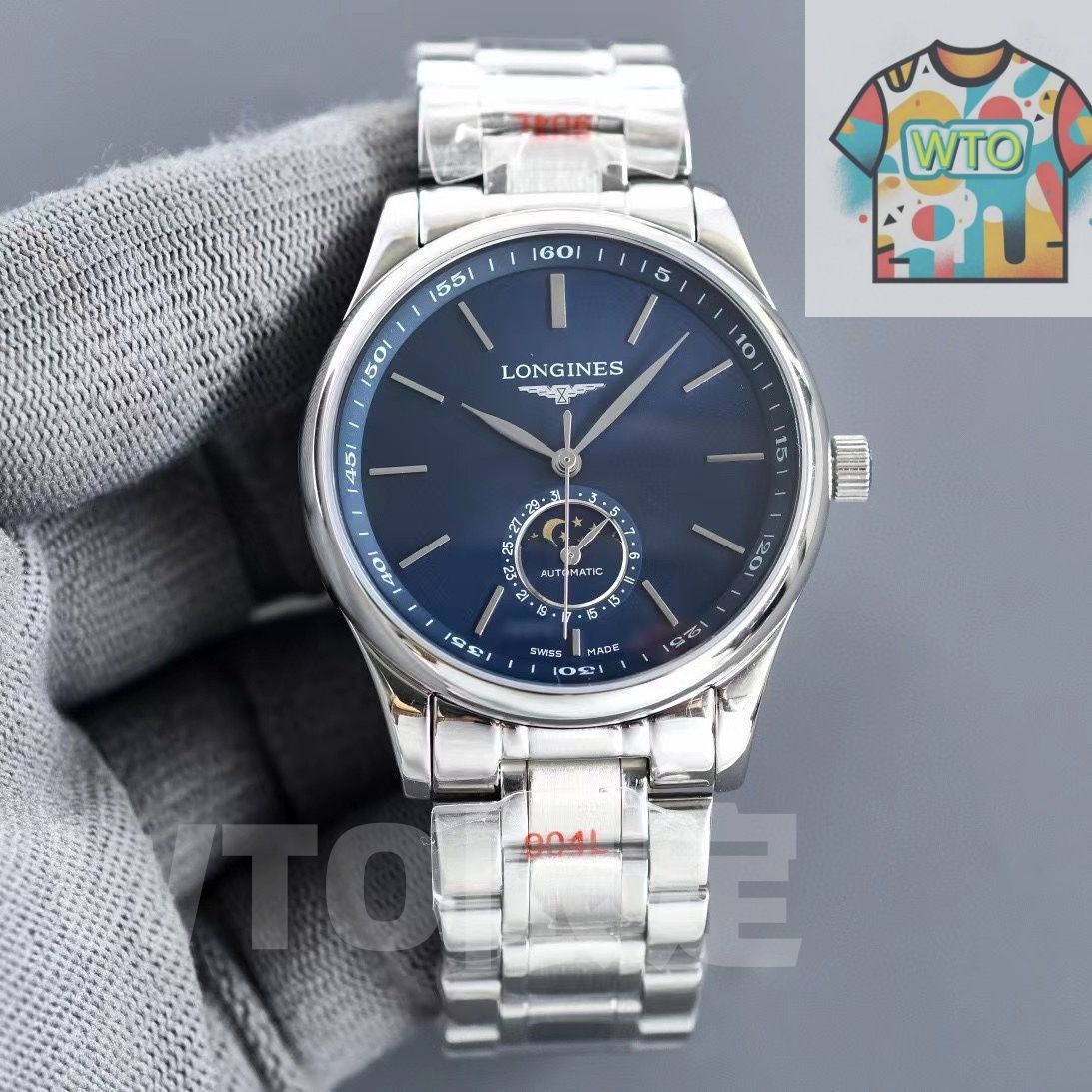 今日 Longines ロンジン 名匠シリーズ 月相機能を備える