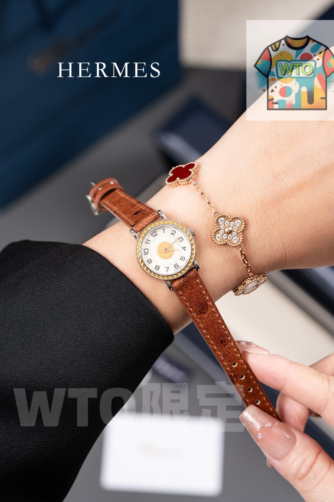 時計 原裝オーストリッチレザーストラップを採用-WTO輸入-QFL