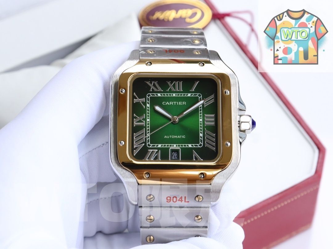 今日 Cartier カルティエ サントスシリーズ 全自動機械ムーブメント搭載-WTO輸2入
