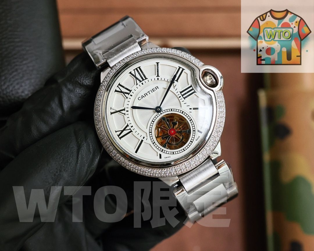 今日 Cartier カルティエ Driver de Cartier 全自動機械ムーブメント搭載 アーチ型ブルーライトガラス採用