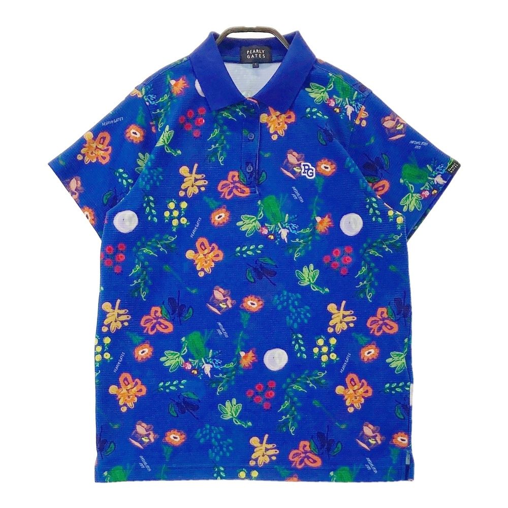 サイズ 1 PEARLY GATES パーリーゲイツ 半袖ポロシャツ ブルー系 240101552213 ゴルフウェア レディース ストスト