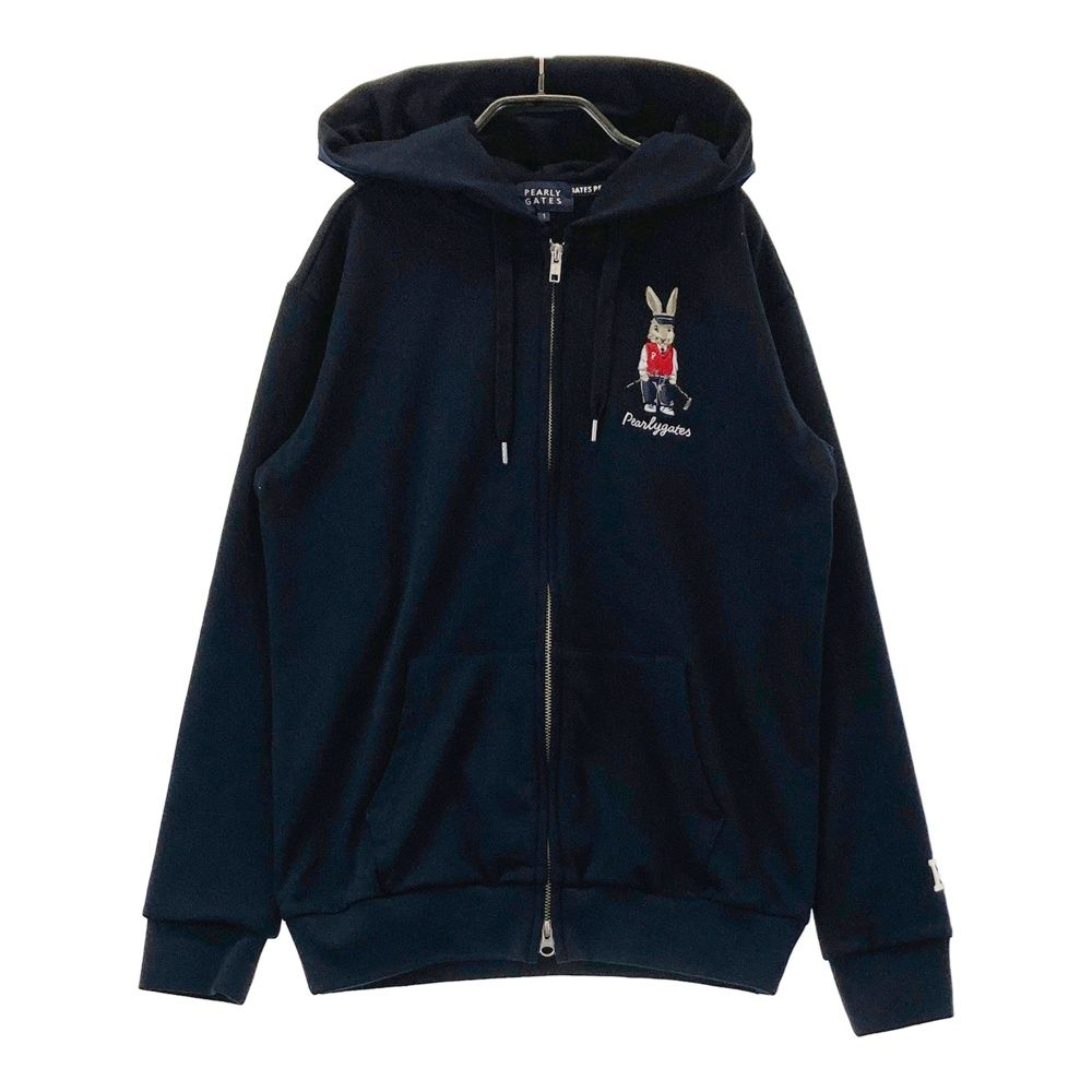 サイズ 1 PEARLY GATES パーリーゲイツ ジップパーカー ネイビー系 ゴルフウェア レディース ストスト