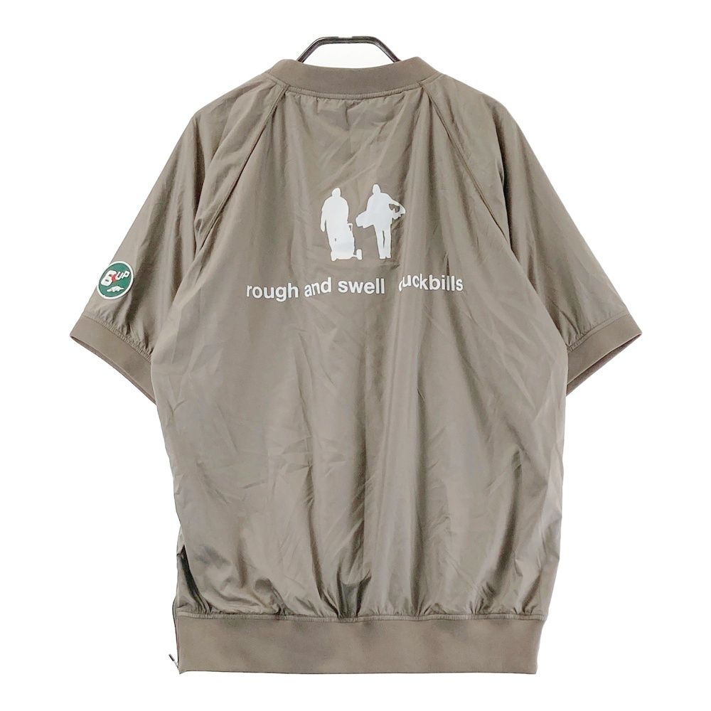 サイズ M ROUGH-SWELL ラフアンドスウェル 半袖ブルゾン ジャケット ブラウン系 ゴルフウェア メンズ ストスト