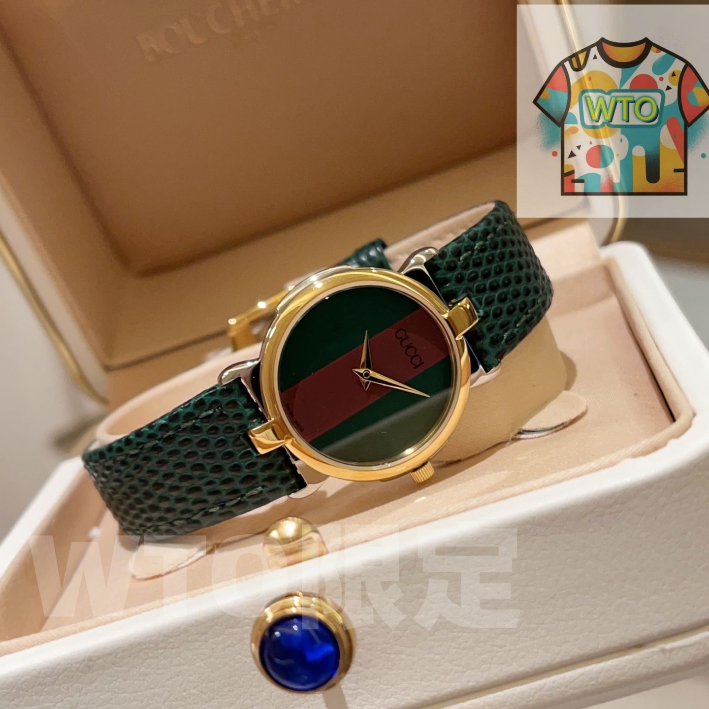 WTO通販 GUCCI グッチ ローマ白い小さな花 モデル クラシック リングとローマ数字目盛りを備える-WTO輸入-BSR 01