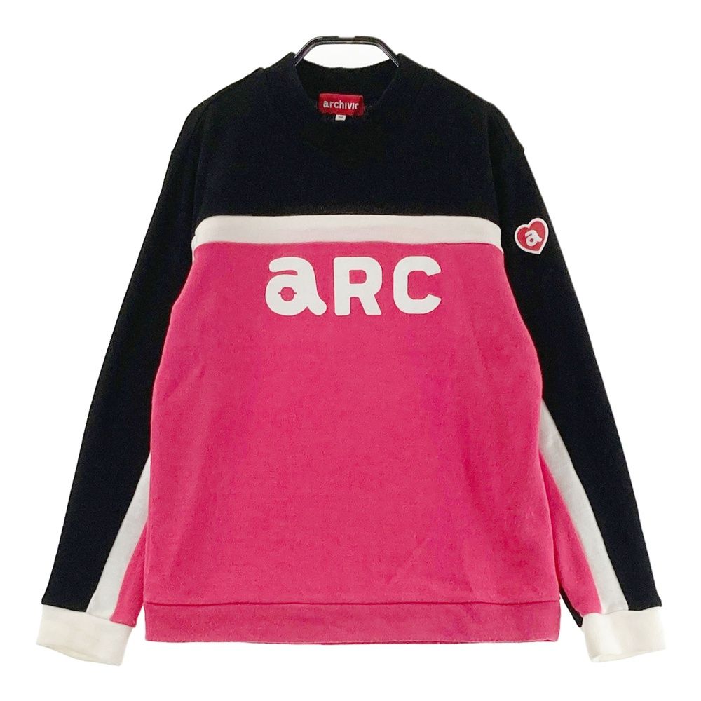 サイズ 38 ARCHIVIO アルチビオ モデル ウール混 モックネック ニット セーター ピンク系 240101558167 ゴルフウェア レディース ストスト