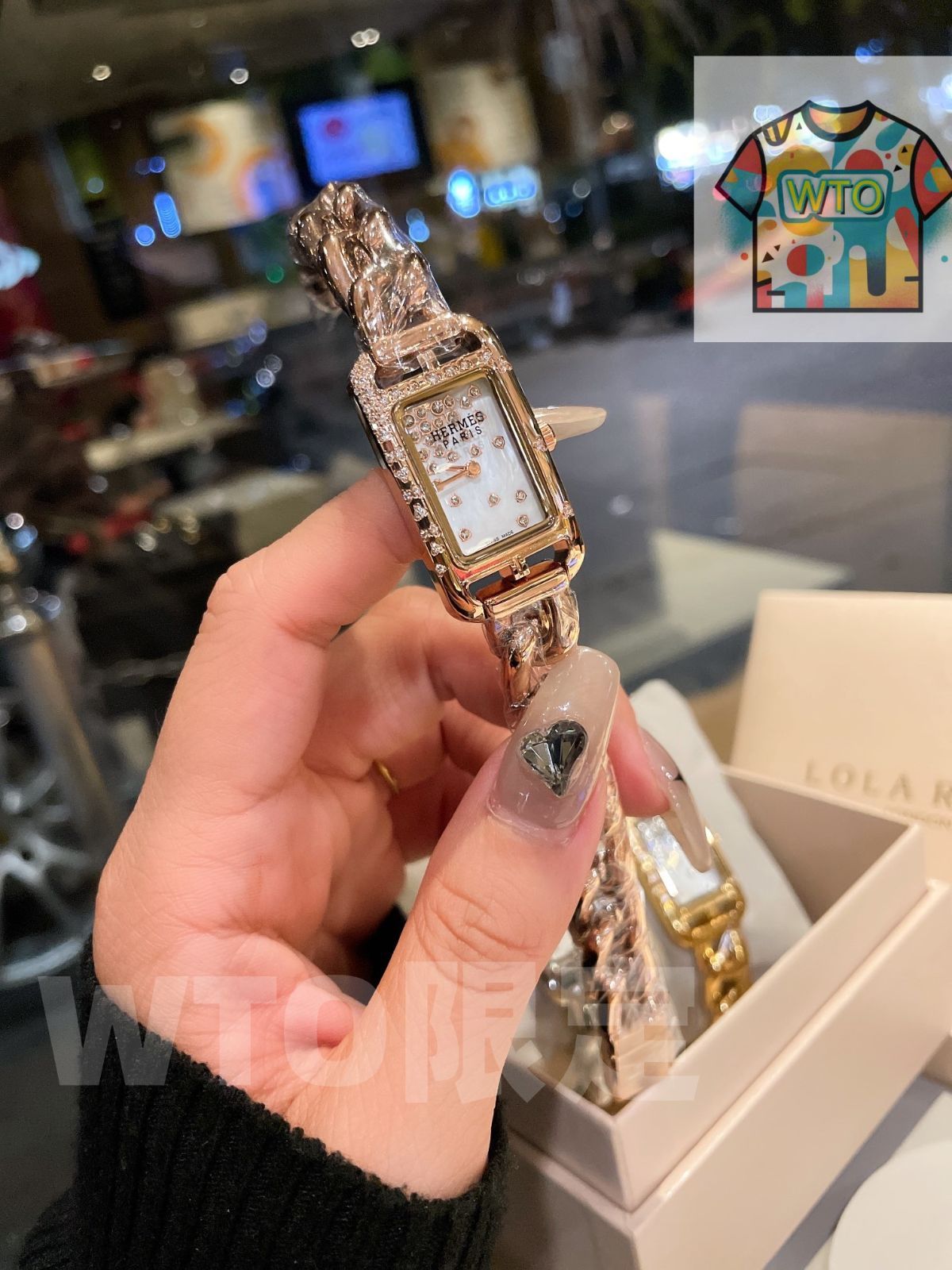 WTO通販 Herm s ヘルメス ナンタケットシリーズ 41個のダイヤモンド象嵌-WTO輸入-EFF87