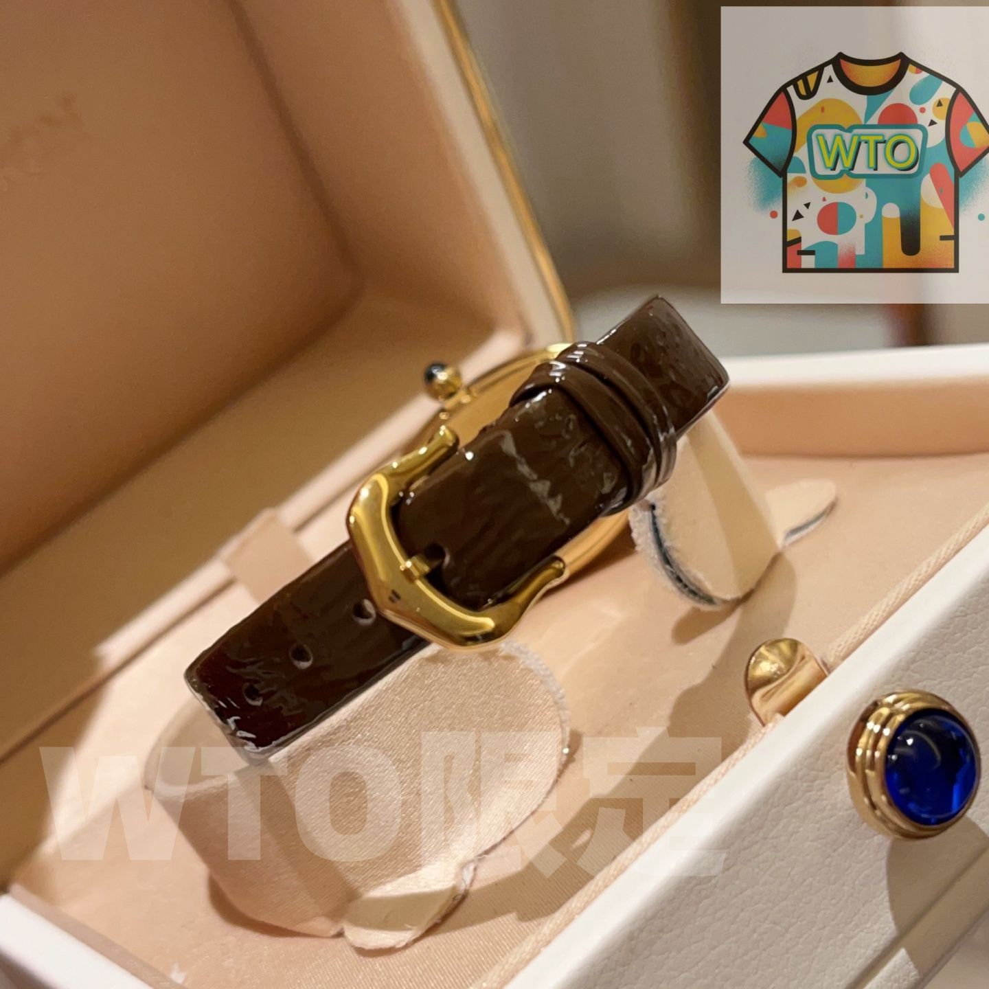 日本全国無料配達! WTO通販 Cartier カルティエ バイニュアールシリーズ 一つの凸円形サファイアを象嵌-WTO輸入-KKG91