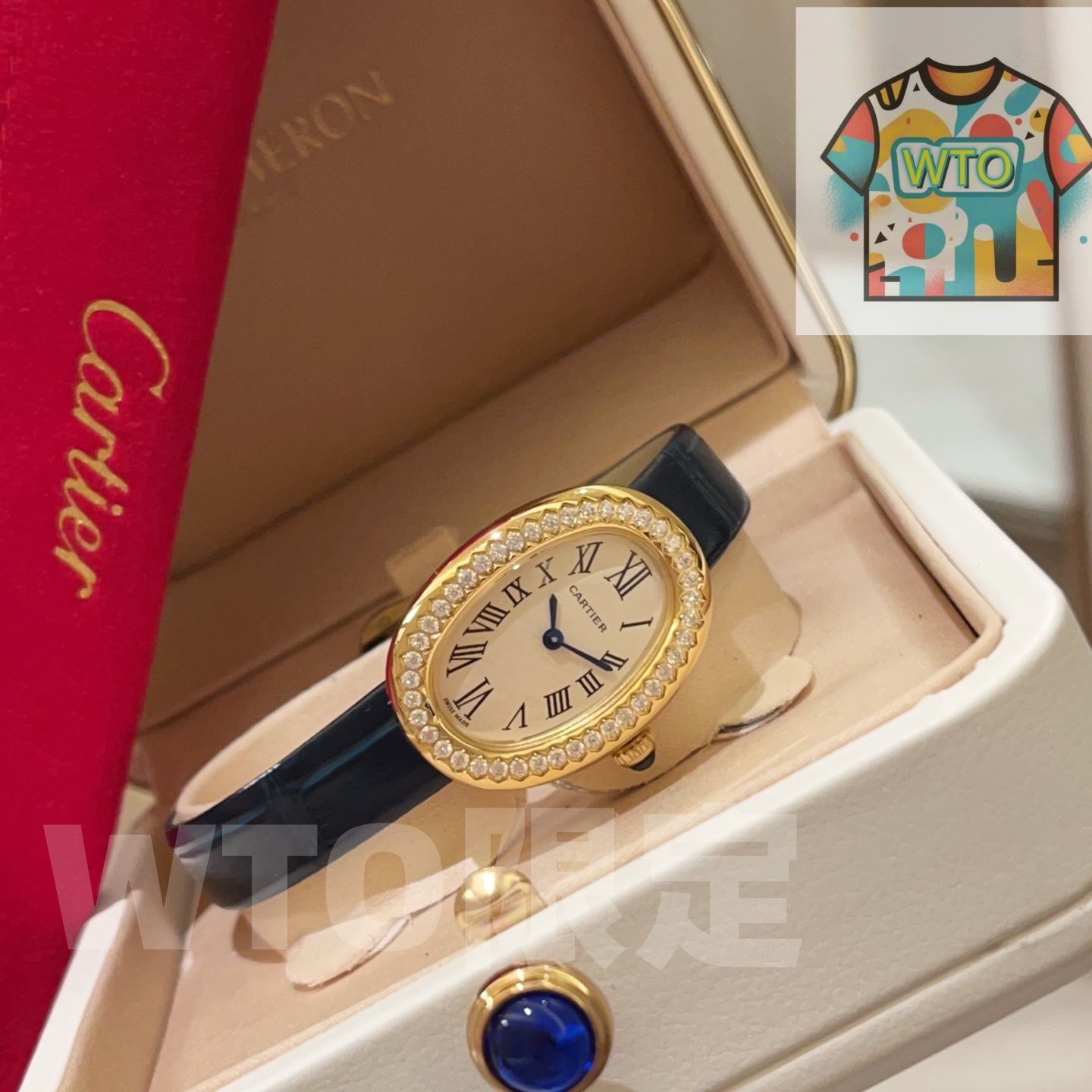 バイニュアールシリーズ 一つの凸円形サファイアを象嵌-WTO輸入-YLA58