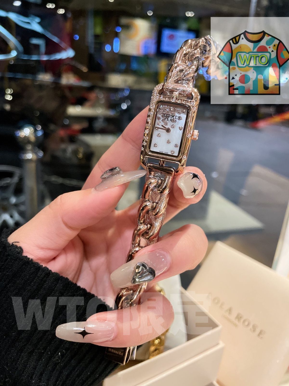  WTO通販 Herm s ヘルメス ナンタケットシリーズ のダイヤモンド象嵌-WTO輸入-EFF 87 腕時計(デジタル) 時計