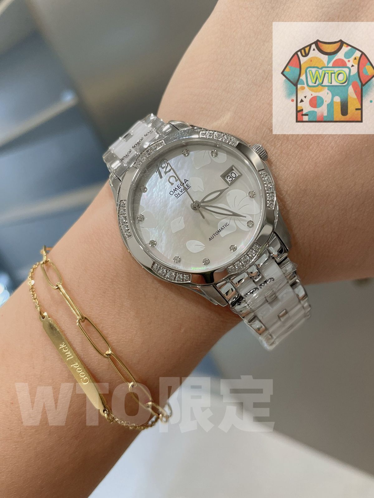  今日 Omega オメガ 人体工学設計の弧状セラミック スチール混合ブレスレットを採用 腕時計(デジタル) 時計