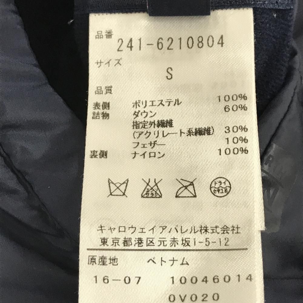  キャロウェイ 4 WAYダウンジャケット ネイビー 地模様 フード 袖着脱可 レディース S ゴルフウェア Callaway ジャケット レディースウェア