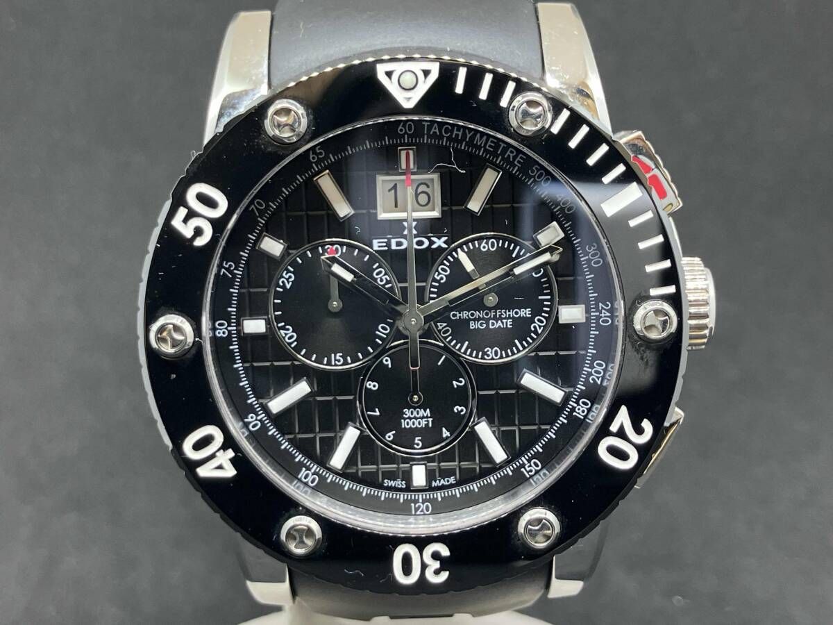 エドックス EDOX クラスワン クロノオフショア ビッグデイト クォーツ　訳有 EDOX エドックス クラスワン クロノオフショア ビッグデイト 10014