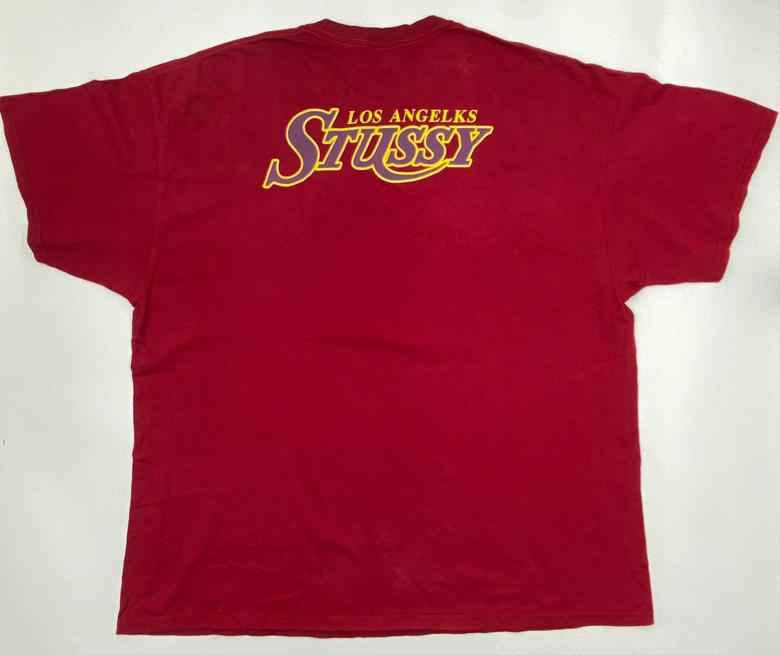 【old stussy】ロングTシャツ　ヴィンテージ　サイズXL 赤 USA製90s OLD STUSSY ステューシー ヴィンテージTシャツ ロンT
