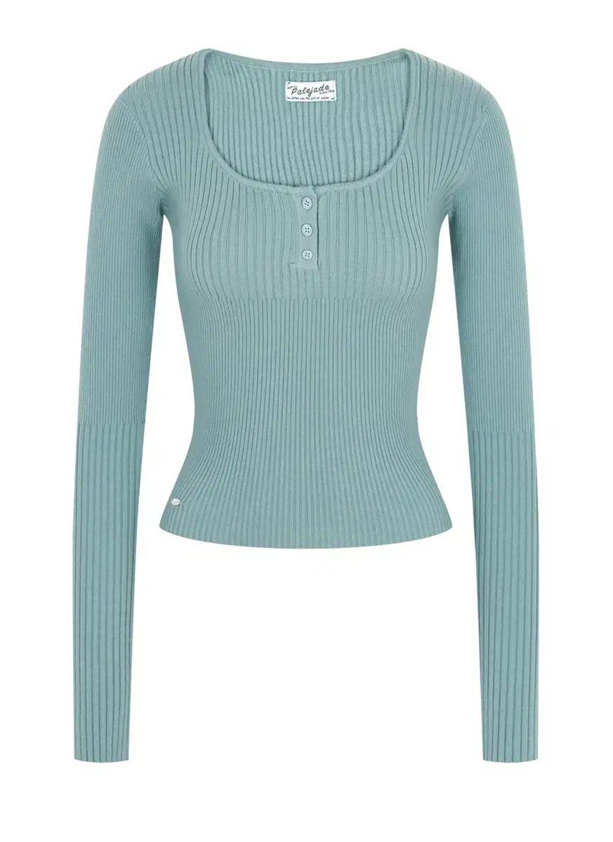 ペイルジェイド Vintage Button Rib Knit T