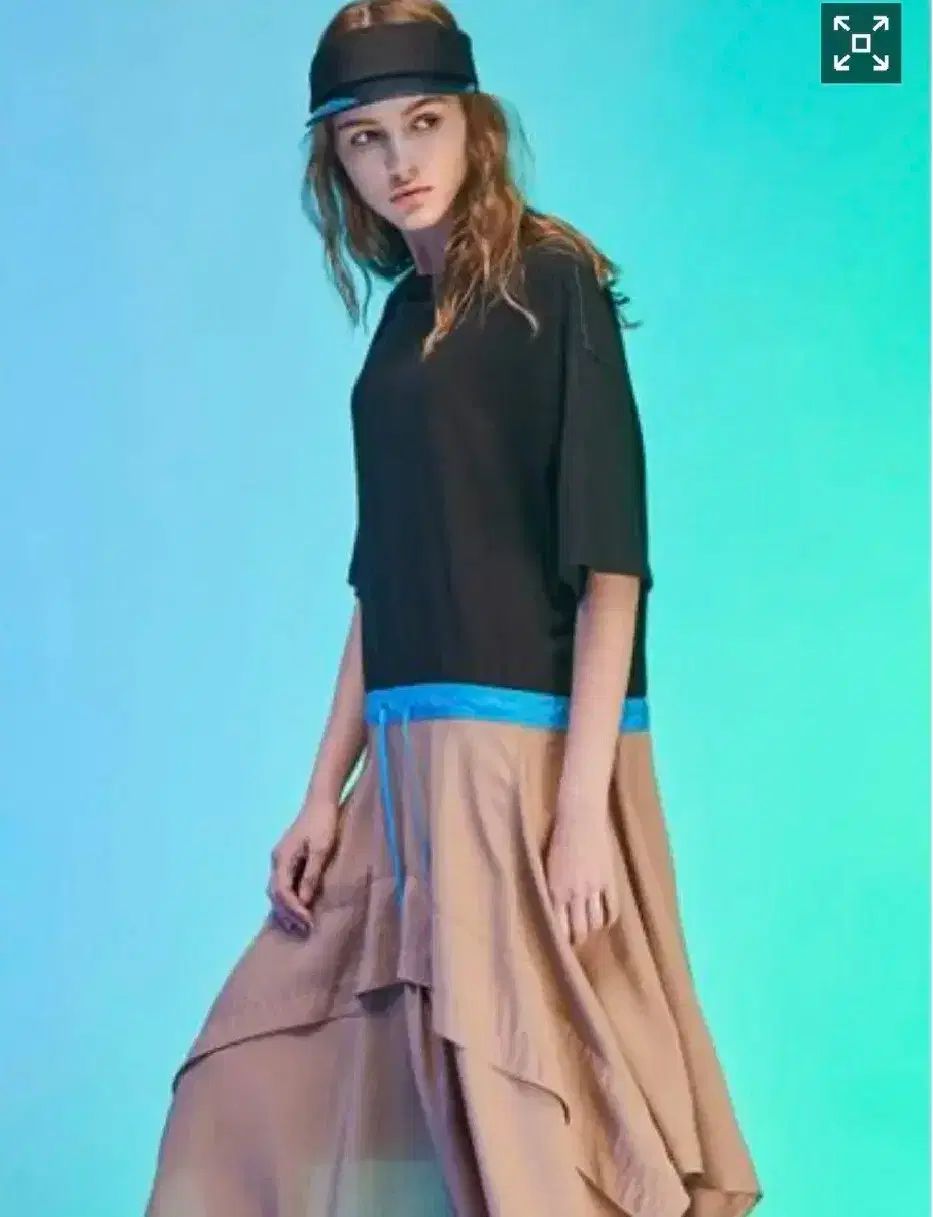 The HANDSOME SYSTEM バイ シャーリング アシンメトリー ミックスド ONE PIECE Sサイズ