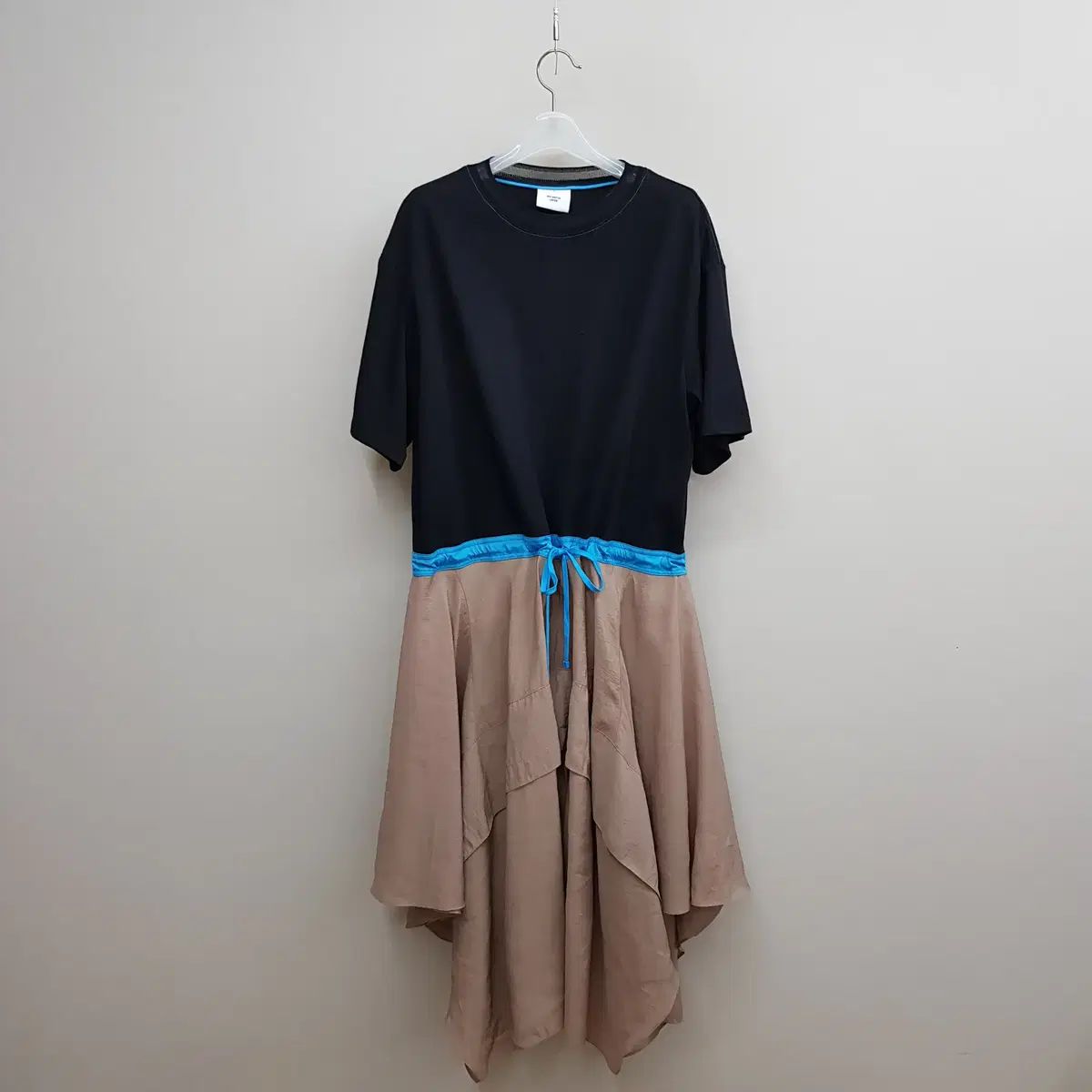 The HANDSOME SYSTEM バイ シャーリング アシンメトリー ミックスド ONE PIECE Sサイズ