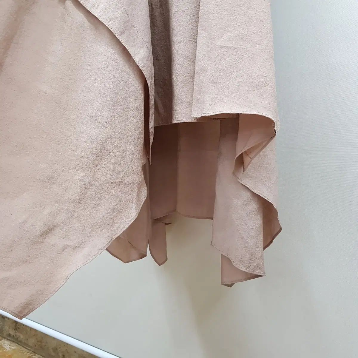  The HANDSOME SYSTEM バイ シャーリング アシンメトリー ミックスド ONE PIECE Sサイズ 長袖 七分袖 その他