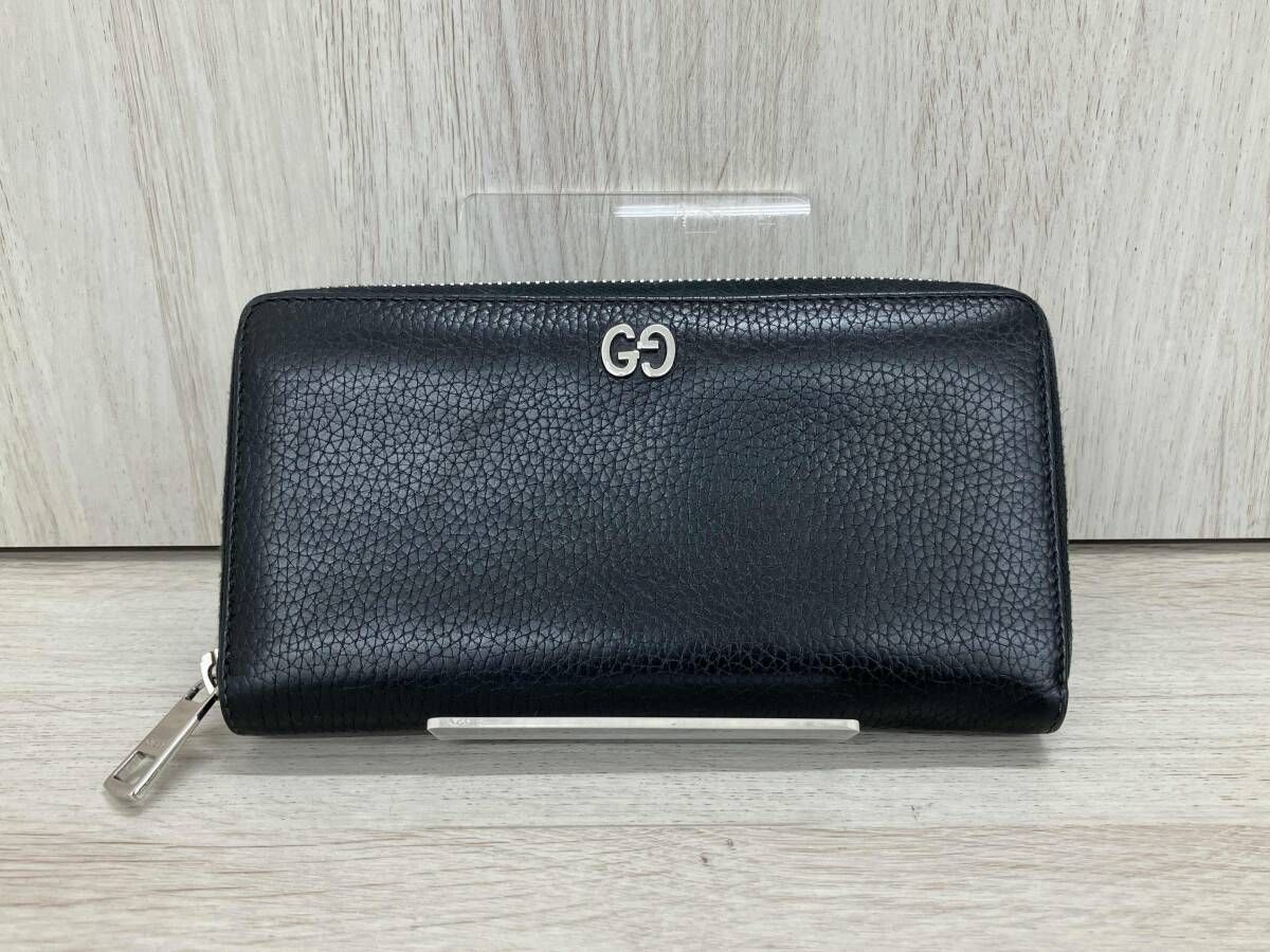 GUCCI 473928 525040 ラウンドジップ 長財布 ブラック グッチ 黒 財布 メンズの財布 レディース財布 保存袋