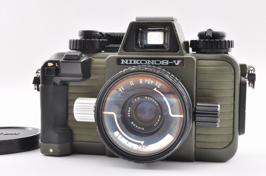 Nikon ニコン Nikonos V オリーブグリーン 35 mm f 2.5 防水フィルムカメラ