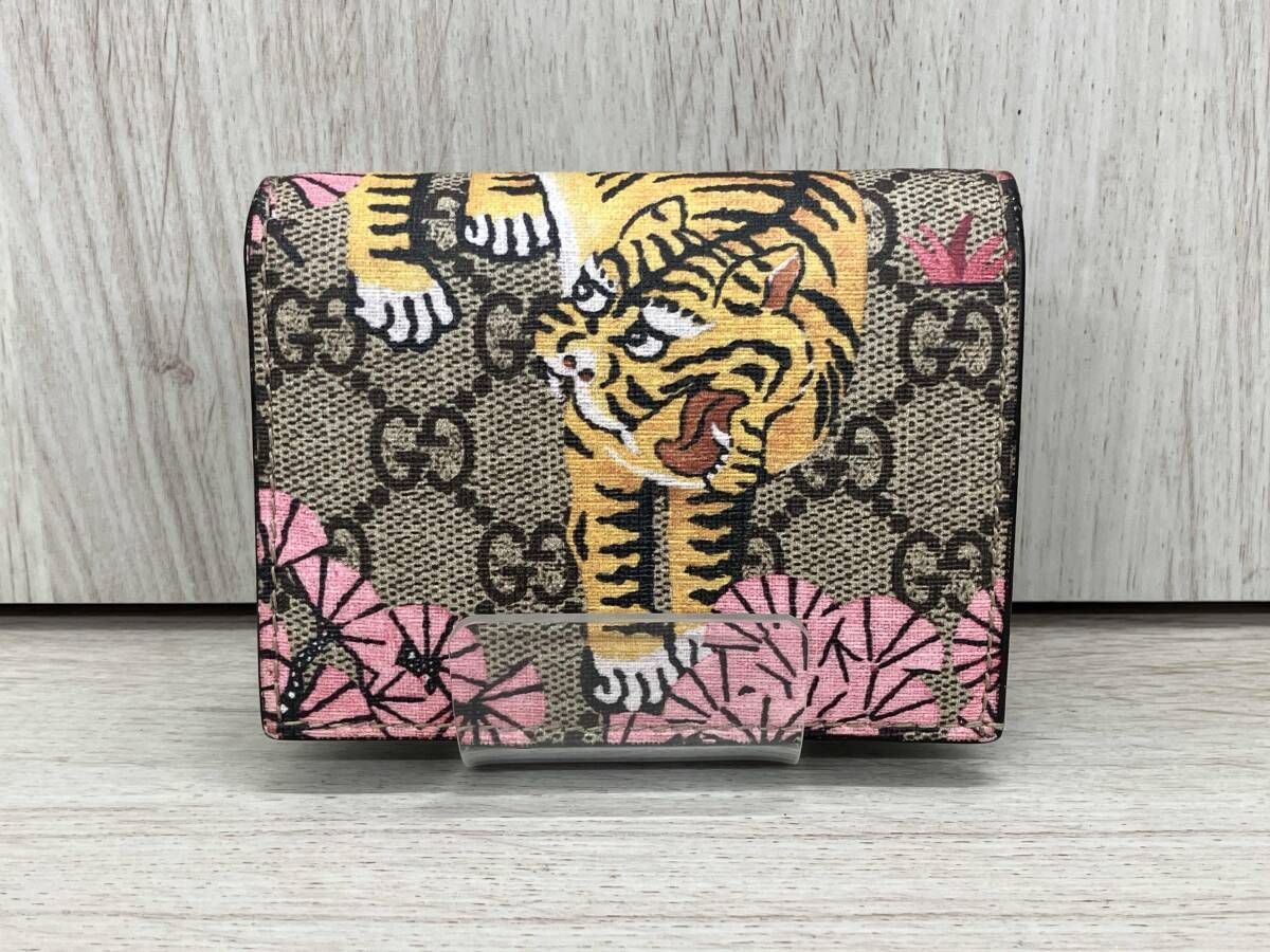 GUCCI ベンガル 45236.1147 2つ折り財布 タイガープリント グッチ GGスプリーム 財布 折り財布 レディース財布 メンズ財布