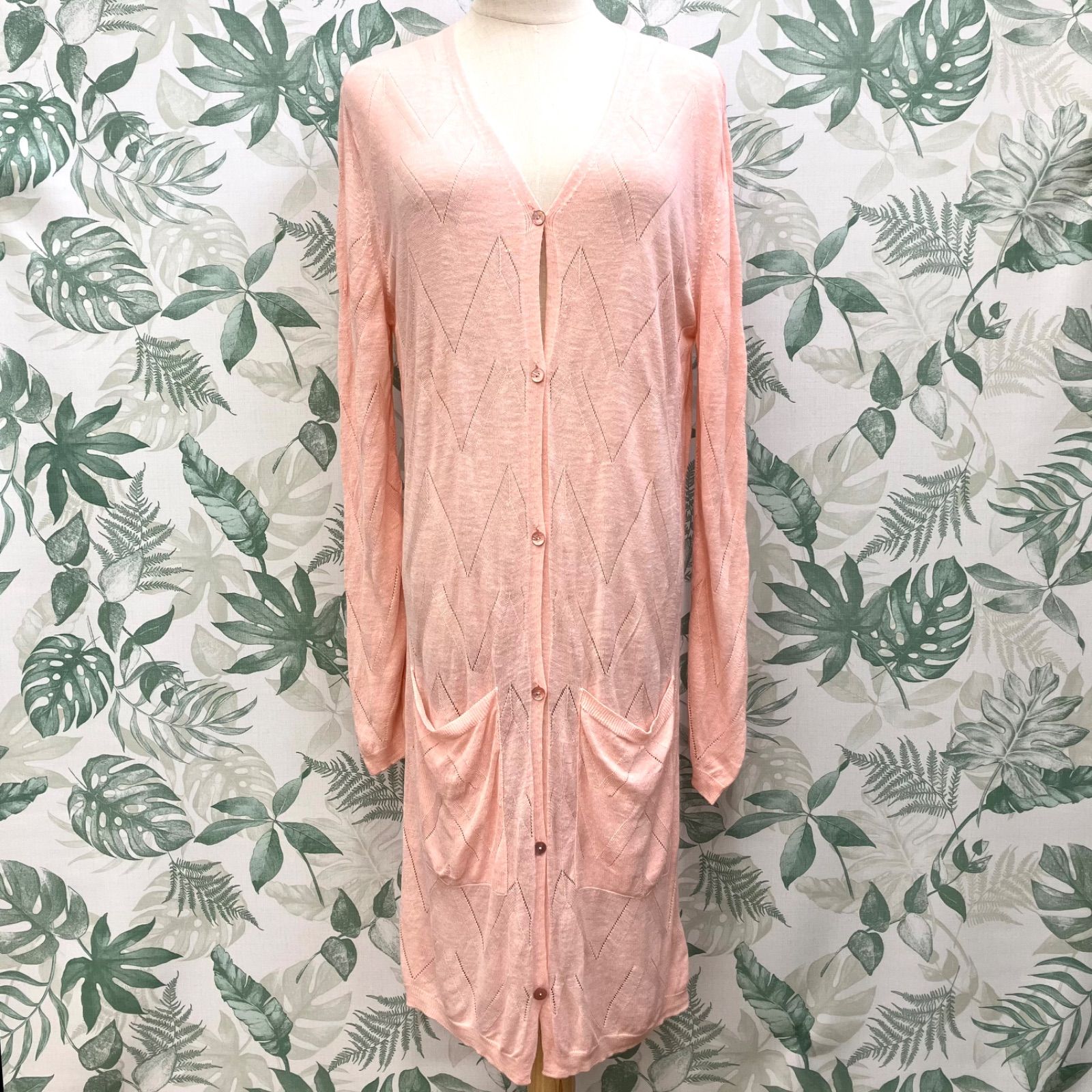 GR1106 MAISON MONTAGUT ロング カーディガン S