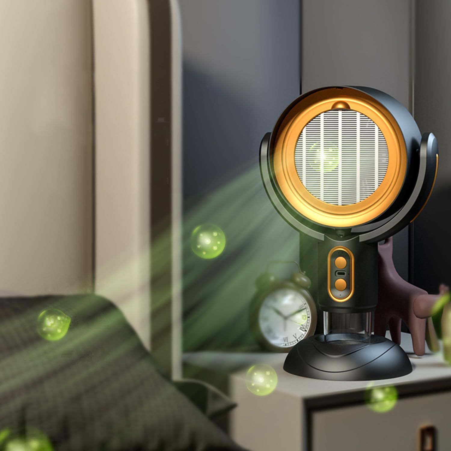 卓上でにおい 油 煙 湯気がとれる 卓上油煙機 高濃度負酸素イオン デスク 換気扇 レンジフード 2つ風量 15°調節 取り外し なオイルカップ キャンプ BBQ 焼肉 臭気除去 USB充電