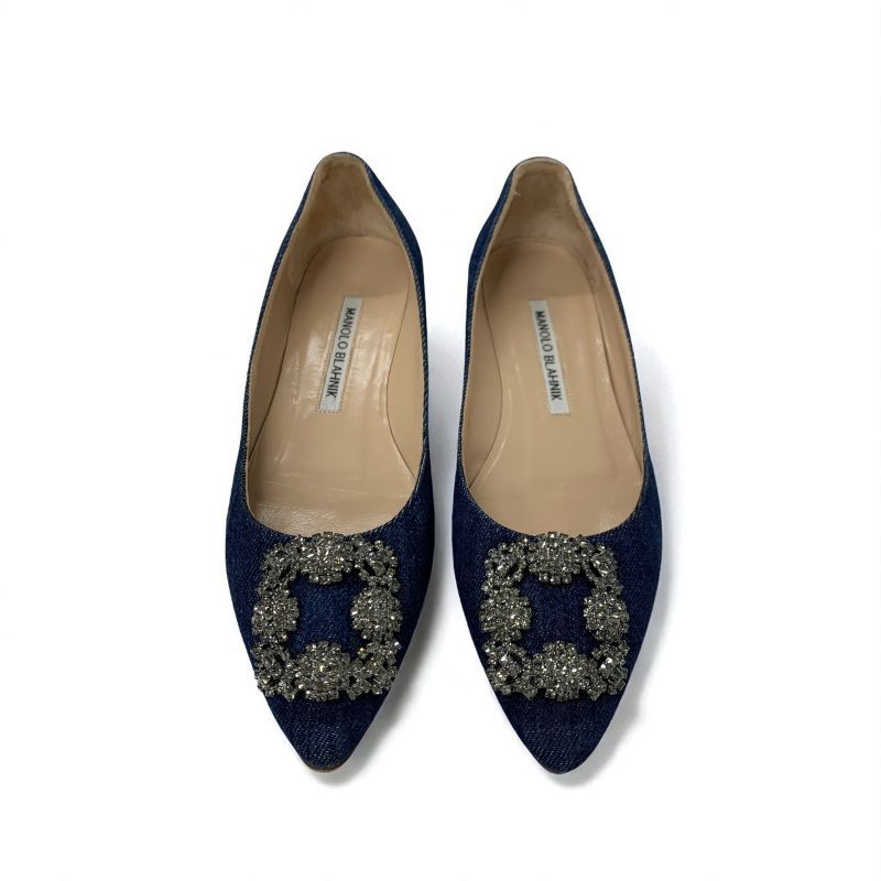 マノロブラニク MANOLO BLAHNIK ハンギシ フラットシューズ 靴