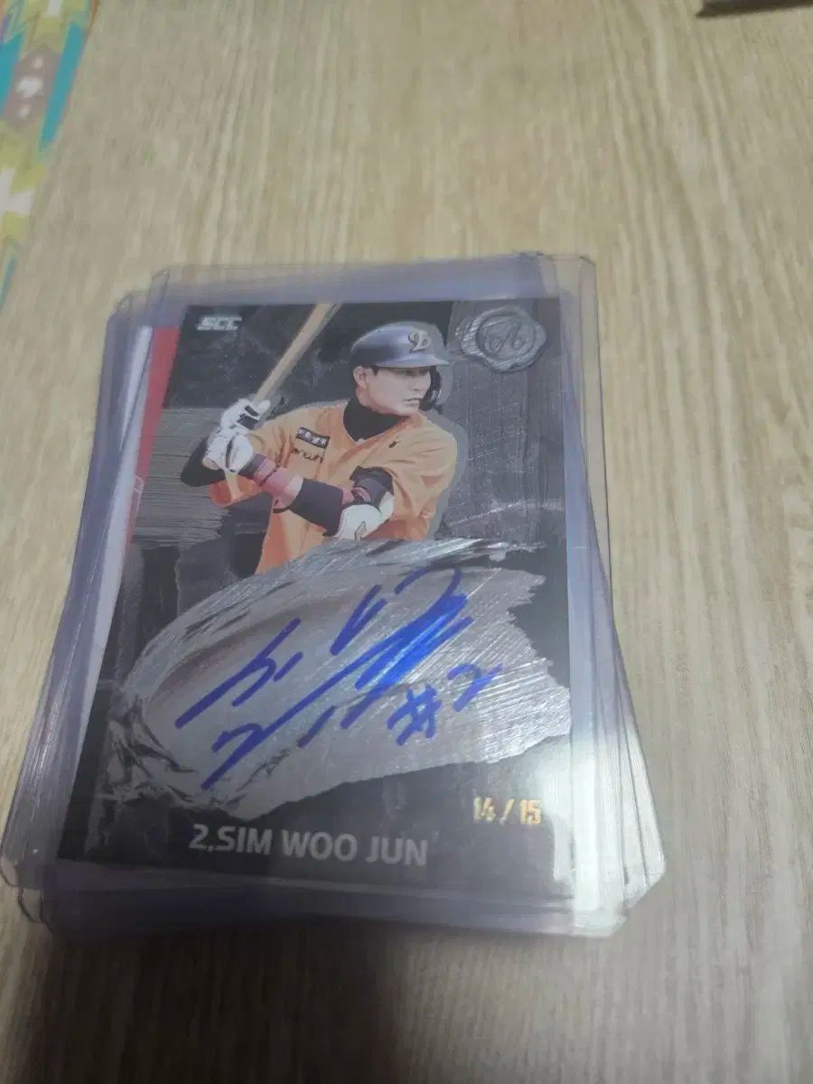 Hanwhae ハンファ シム ウジュン選手 サイン入りカード 14 15 KBO センセーション