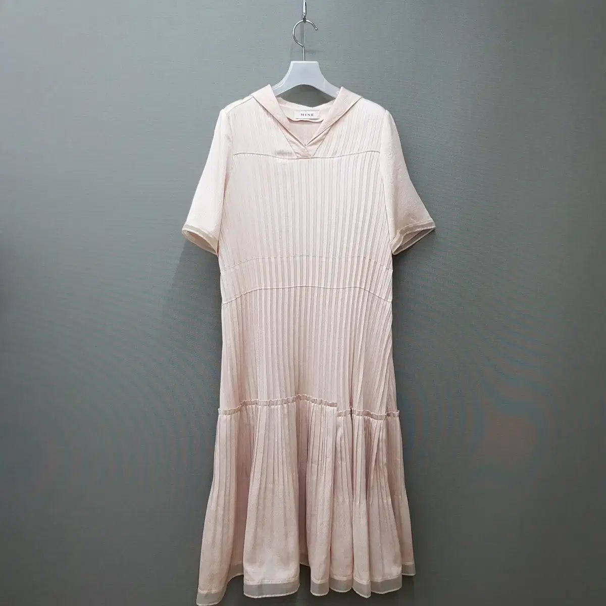 ハンサム マイン 2021 プリーツ カラ ワンピース 82-94-160 サイズ