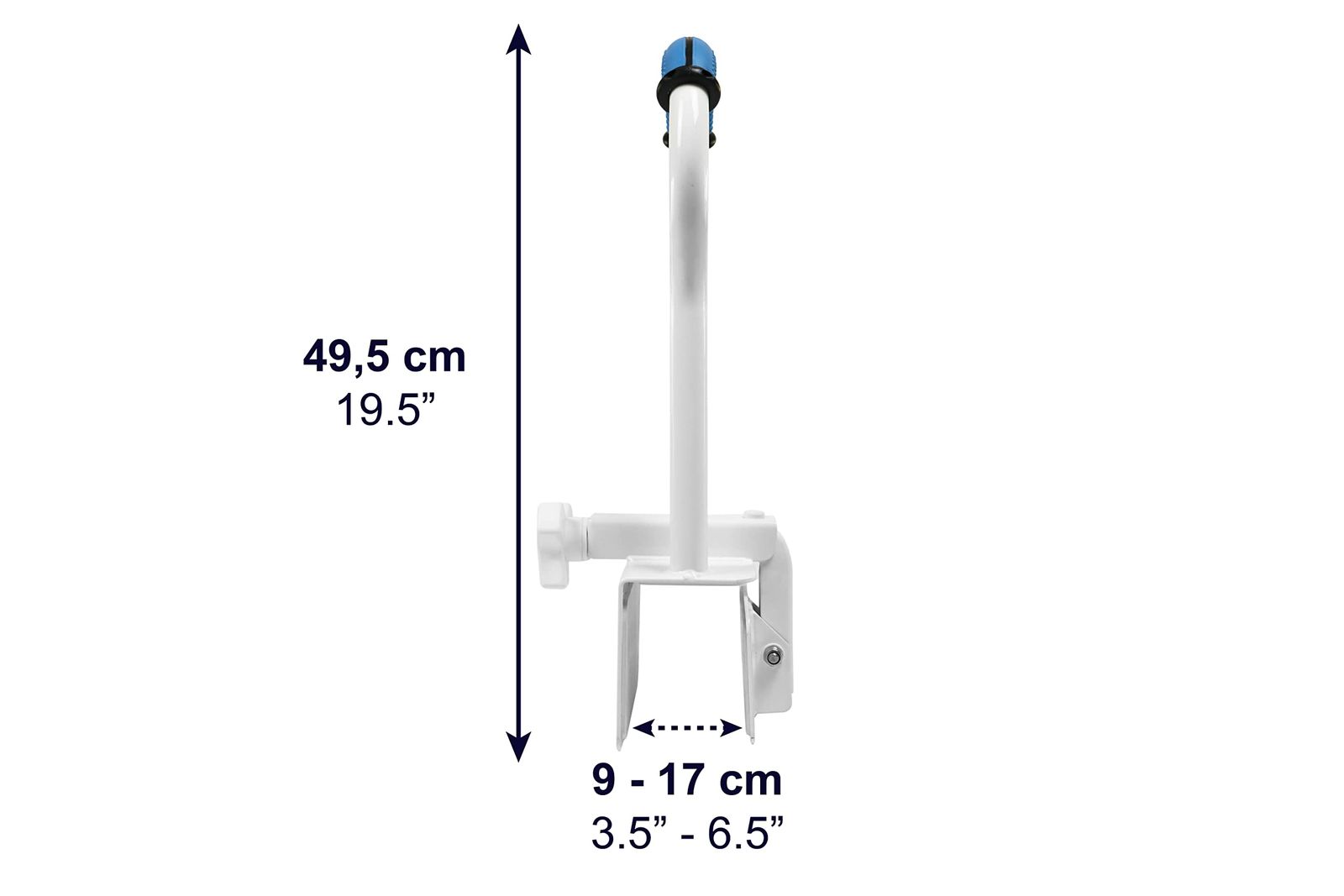 KMINA - パッド入りバスタブハンドルグラブバー フラット リム バスタブ 9 cm 高齢者用のタブレールのクランプ 浴槽の側面用タブグラブバー 浴室用バスタブ安全レール バスタブアシスタンス ブルー
