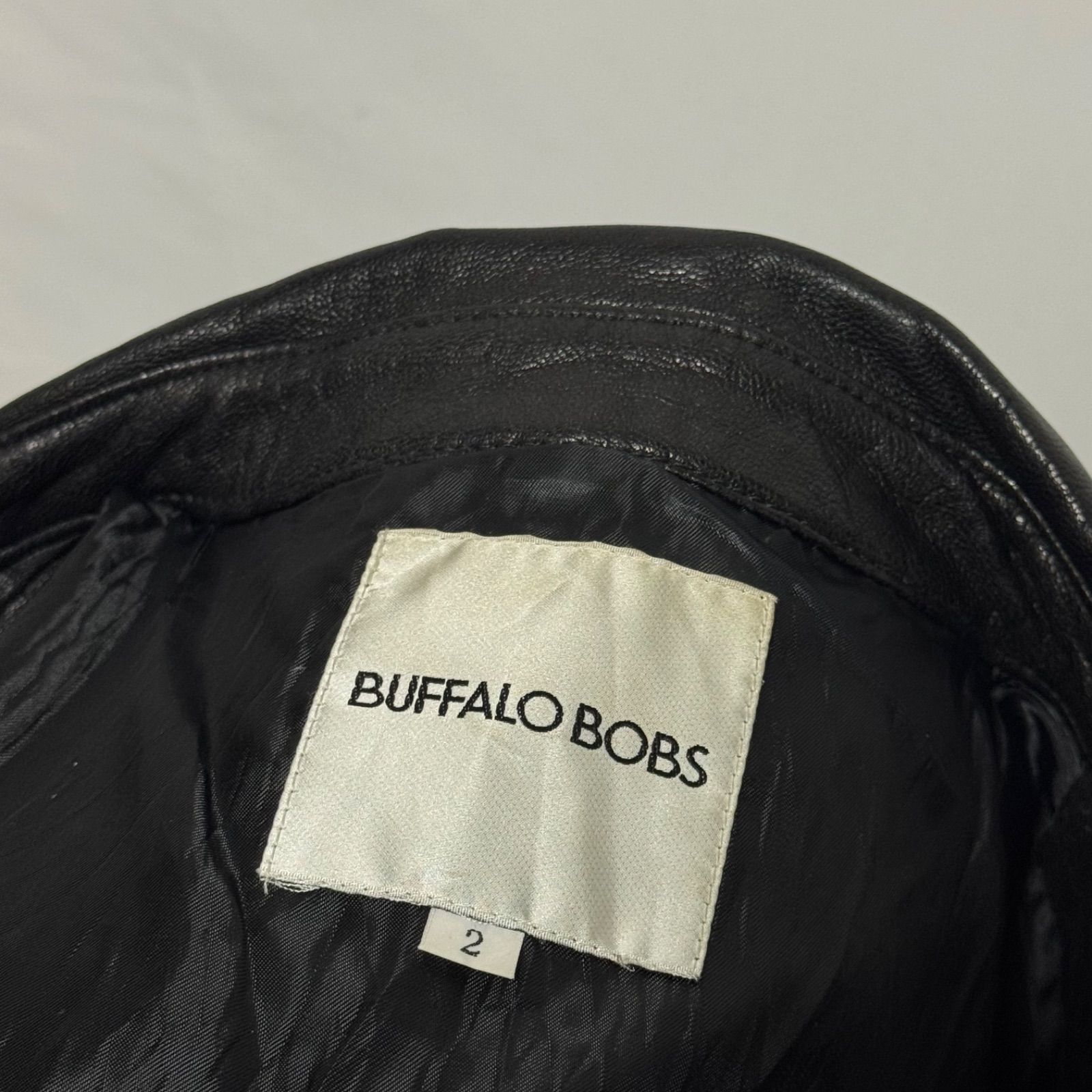 ジャケット・アウター 00s buffalo bobs leather fur jacket y2k 希少【buffalo bobs バッファローボブス 【商品名】y2k 00's archive