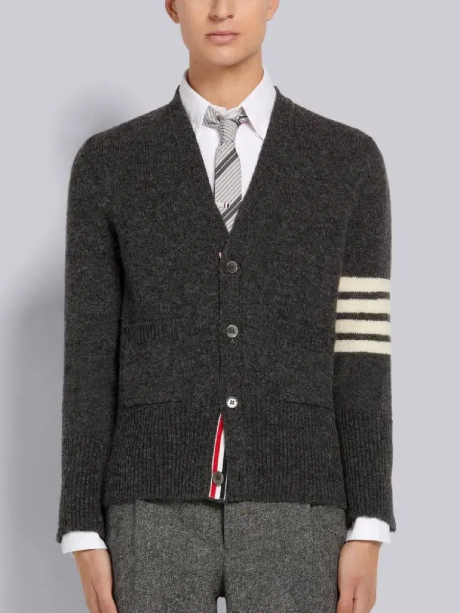 4 トム ブラウン DARK GREY SHETLAND WOOL カーディガン