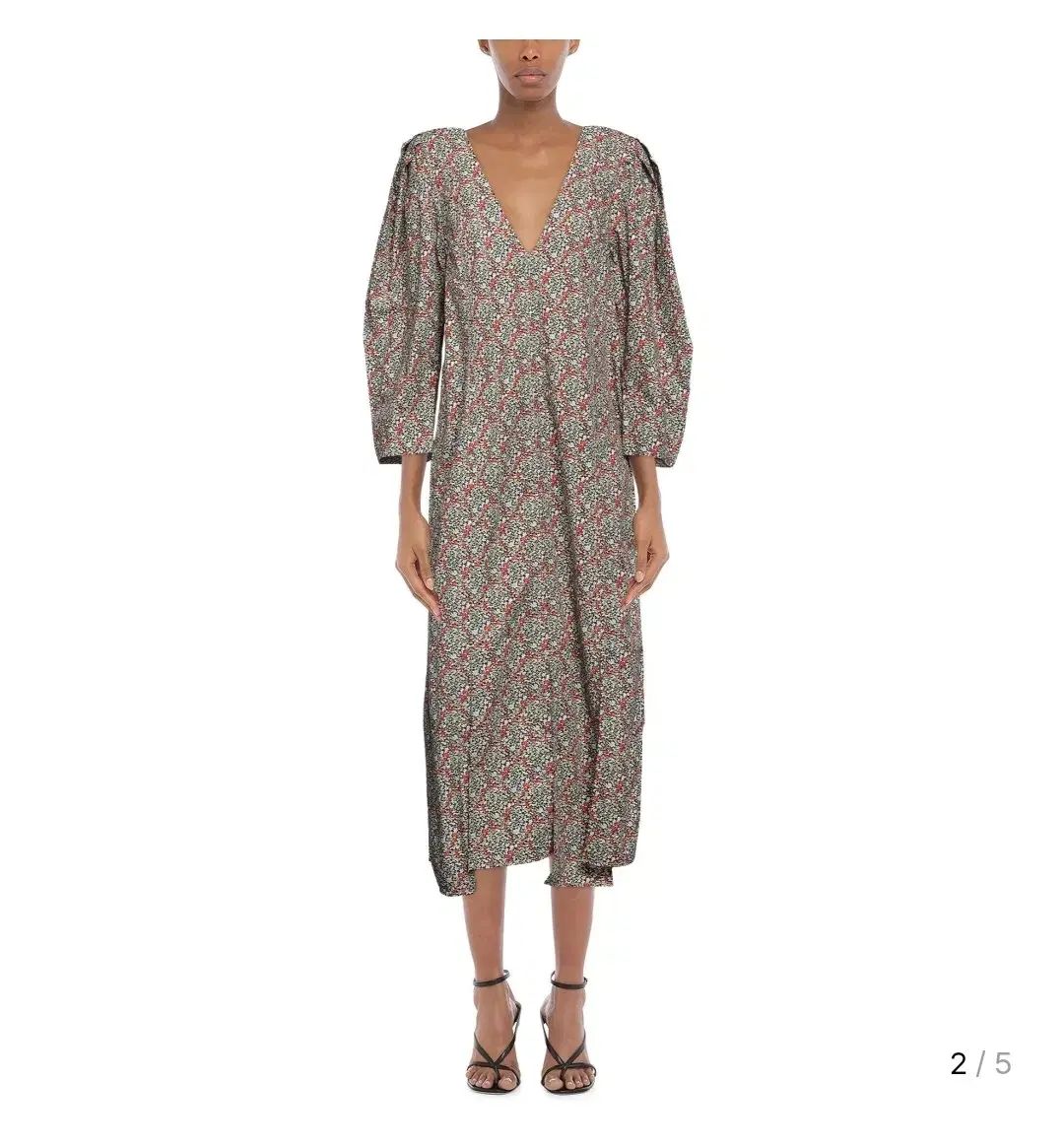 GANNI 2021 フローラル パータン ミディ ドレス サイズ34