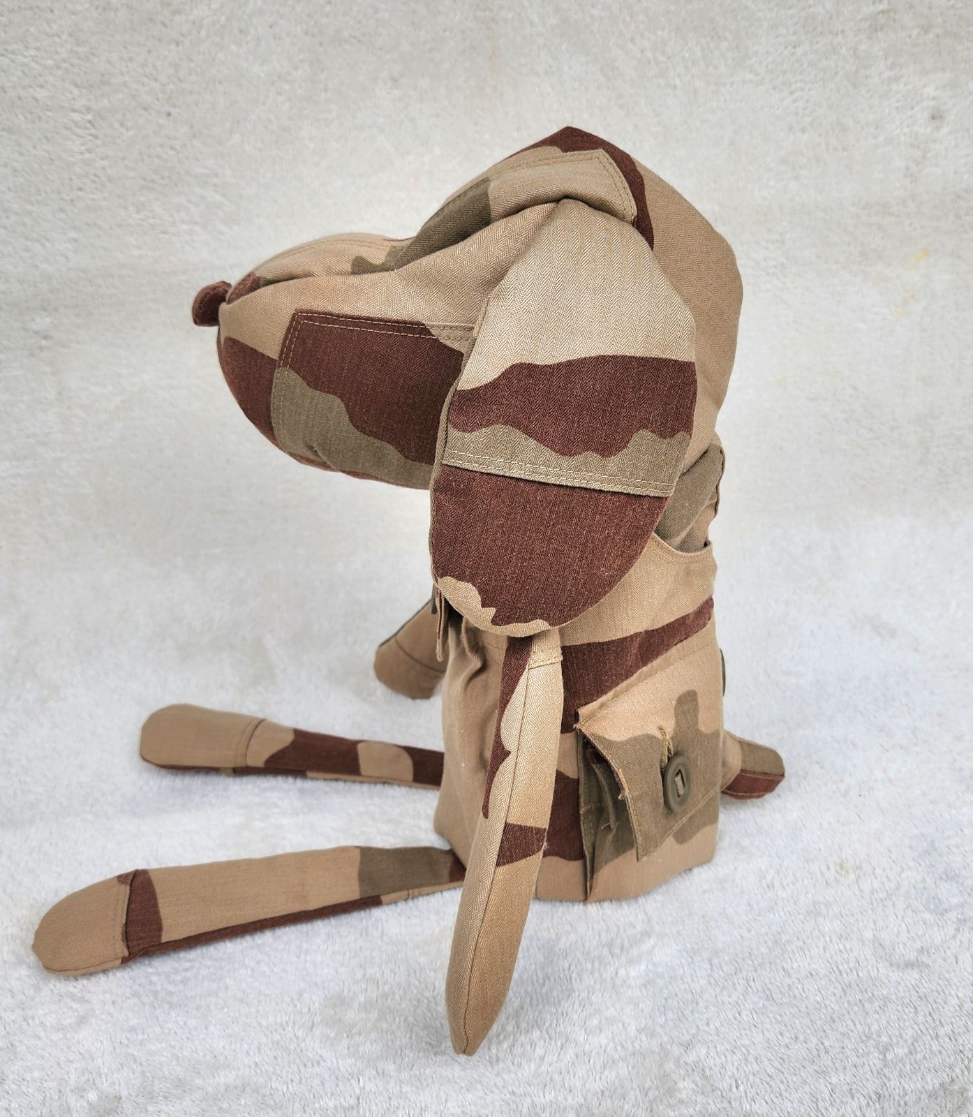 ゴルフヘッドカバー 軍服リメイク ハンドメイド 犬型 ドライバー用