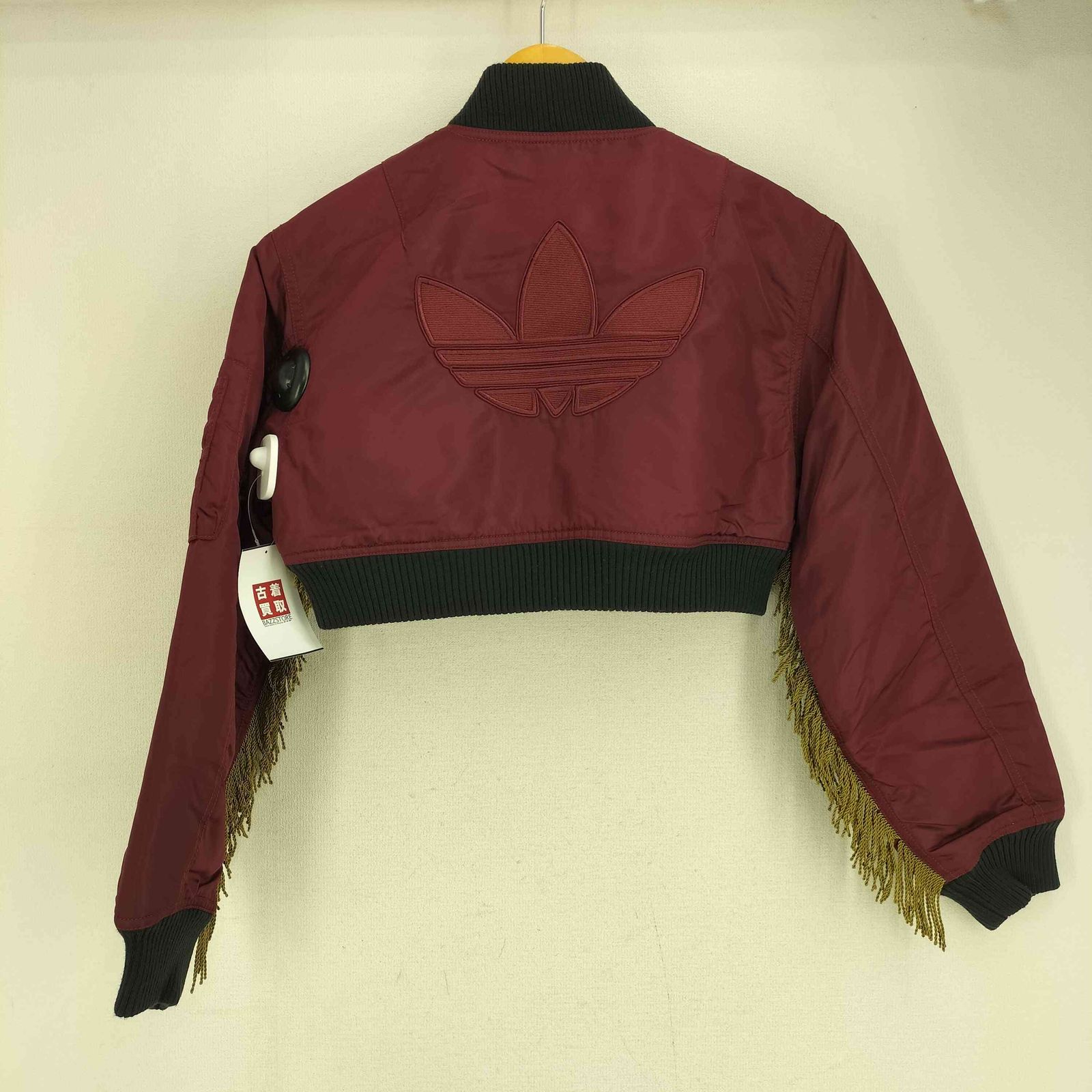 アディダス adidas 短丈 フリンジ MA-1 ブルゾンジャケット レディース JPN S