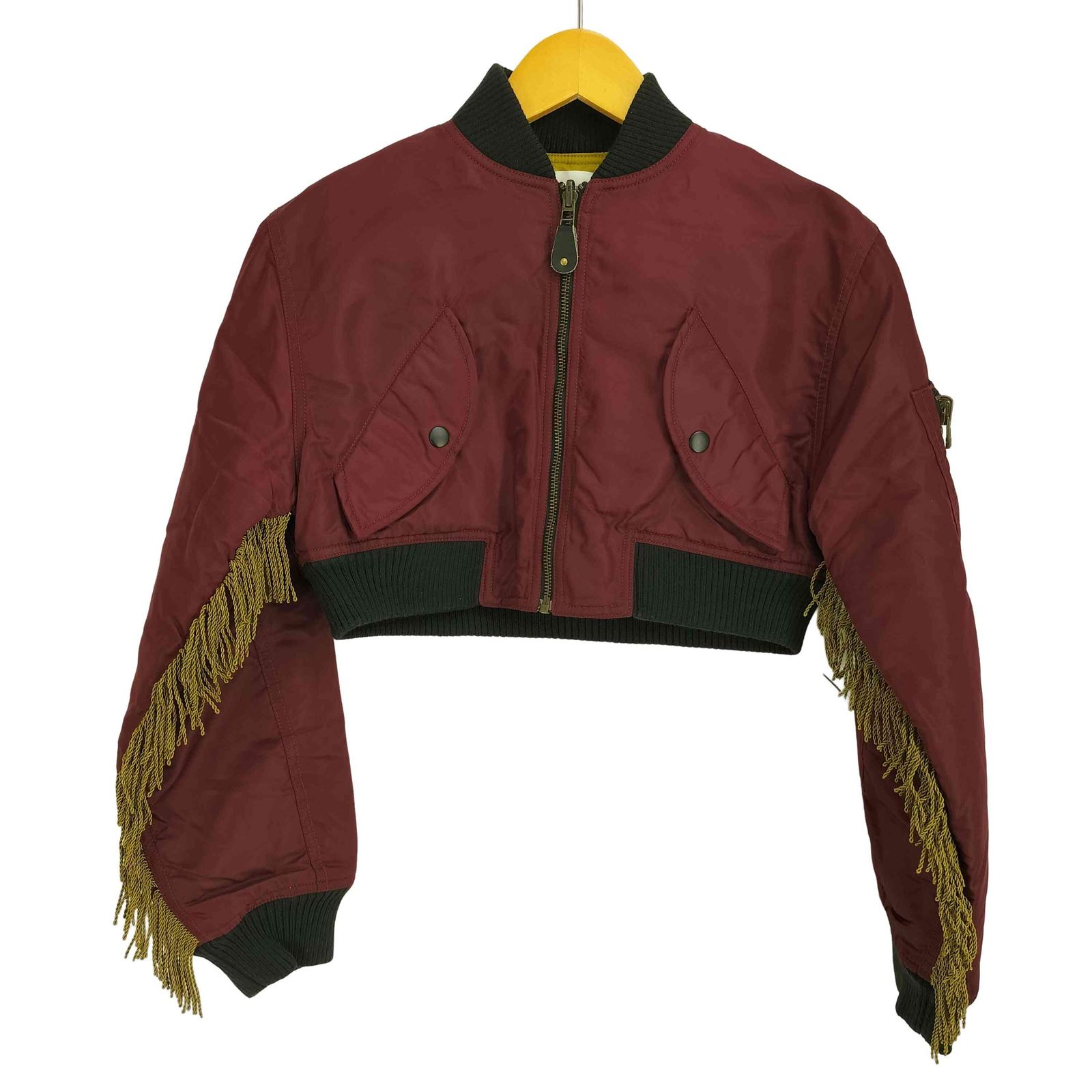 アディダス adidas 短丈 フリンジ MA-1 ブルゾンジャケット レディース JPN S